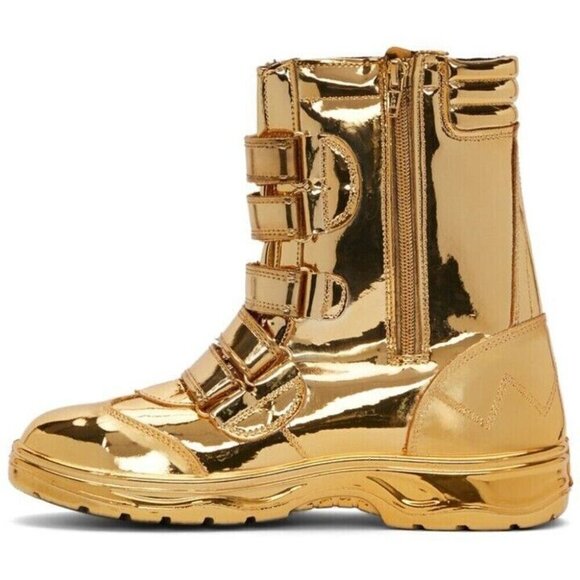 Junya Watanabe x Zebec Oil Resistant Ankle Boots 9.5 25.5 EEEE Women Gold - Picture 16 of 16